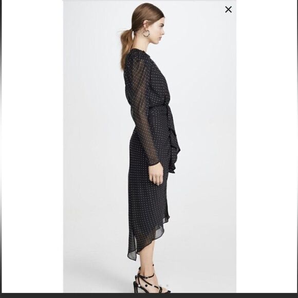 EUC Ronny Kobo Astrid Crystal Dress Black Polka Dot Party Sz. S - Picture 5 of 9